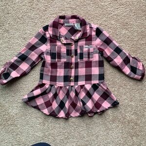 Calvin Klein Jeans plaid girls dress